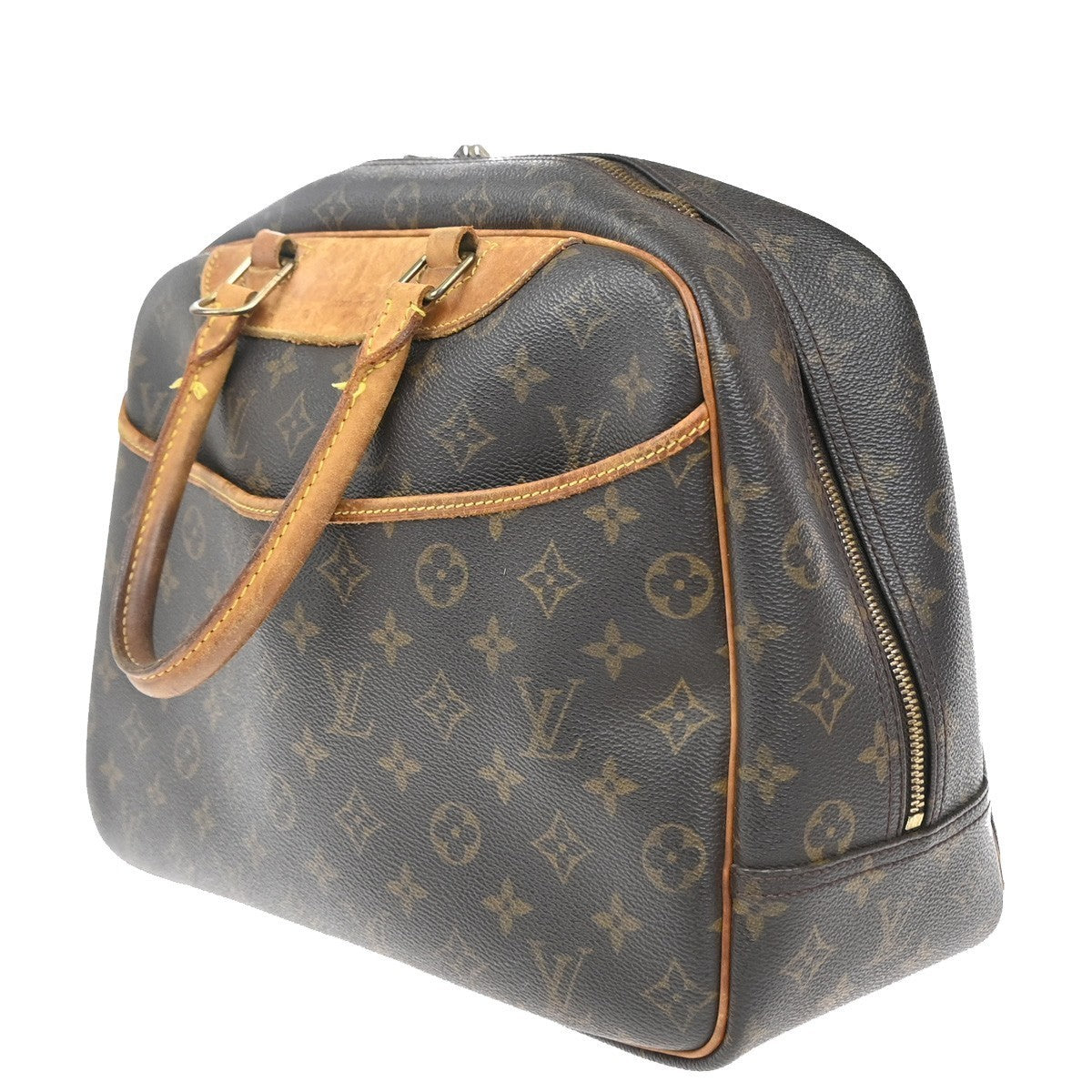 LOUIS VUITTON LV Logo Deauville Hand Bag Monogram Leather Brown M47270 36KP401