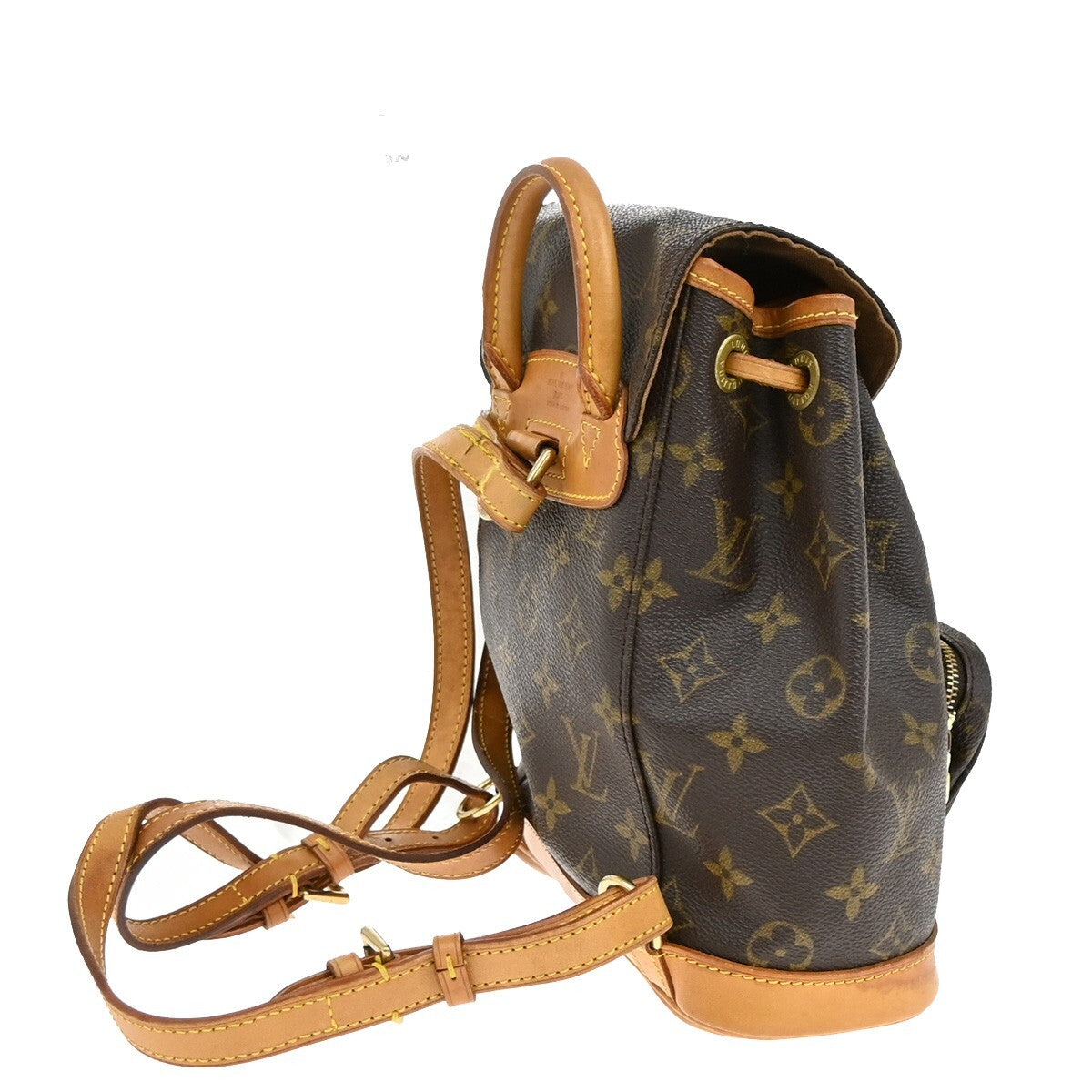 LOUIS VUITTON Mini Montsouris Backpack Bag Monogram Leather Brown M51137 12EE163