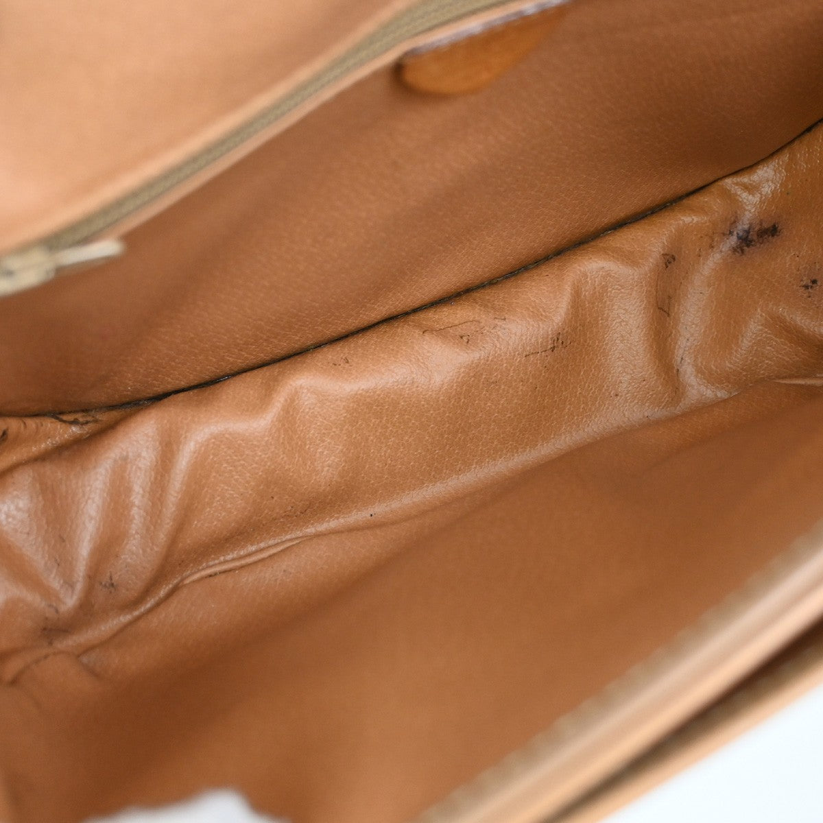 CELINE Logo Macadam Pattern Shoulder Bag PVC Leather Brown GHW Italy 63KB610