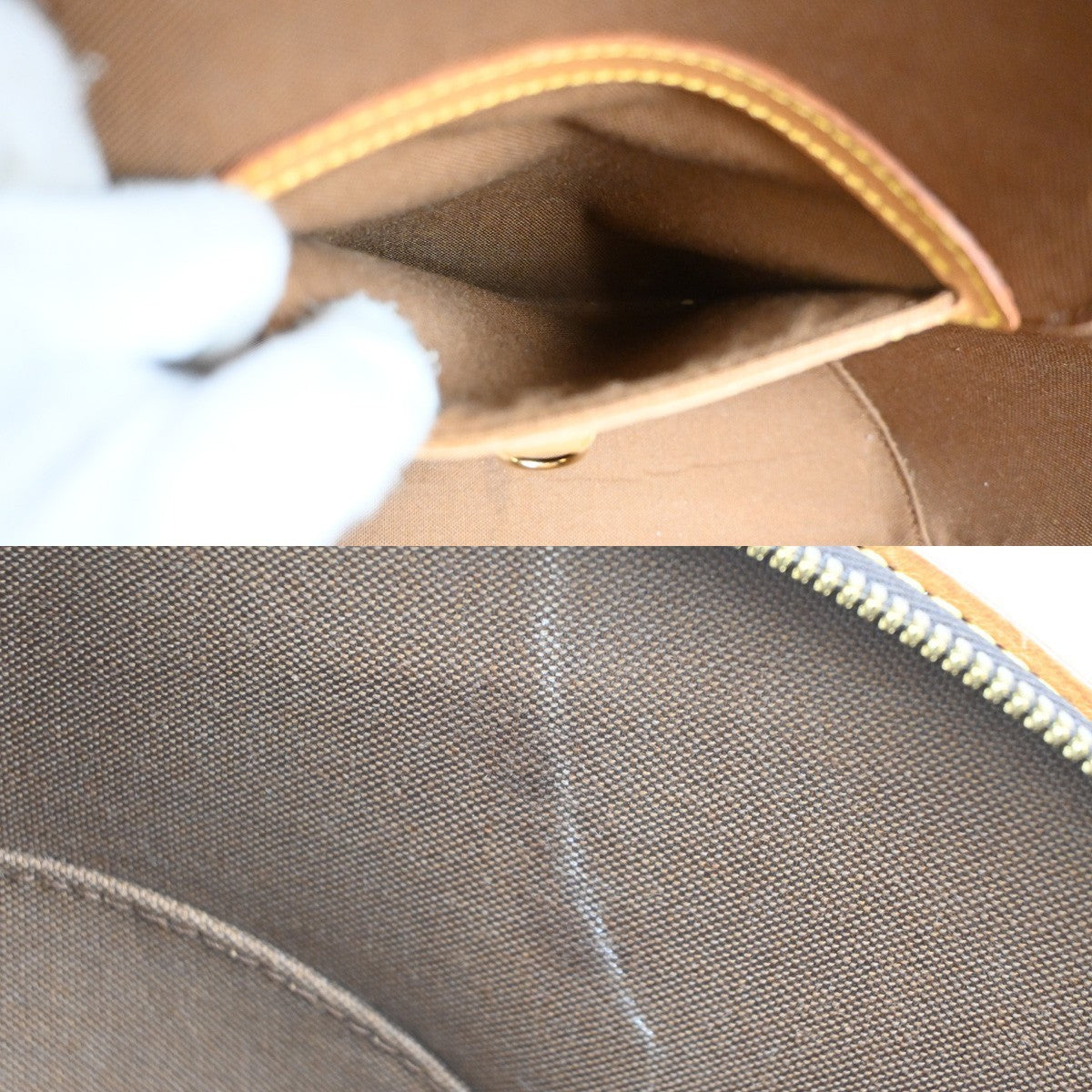 LOUIS VUITTON LV Logo Ellipse MM Hand Bag Monogram Leather Brown M51126 19MA102