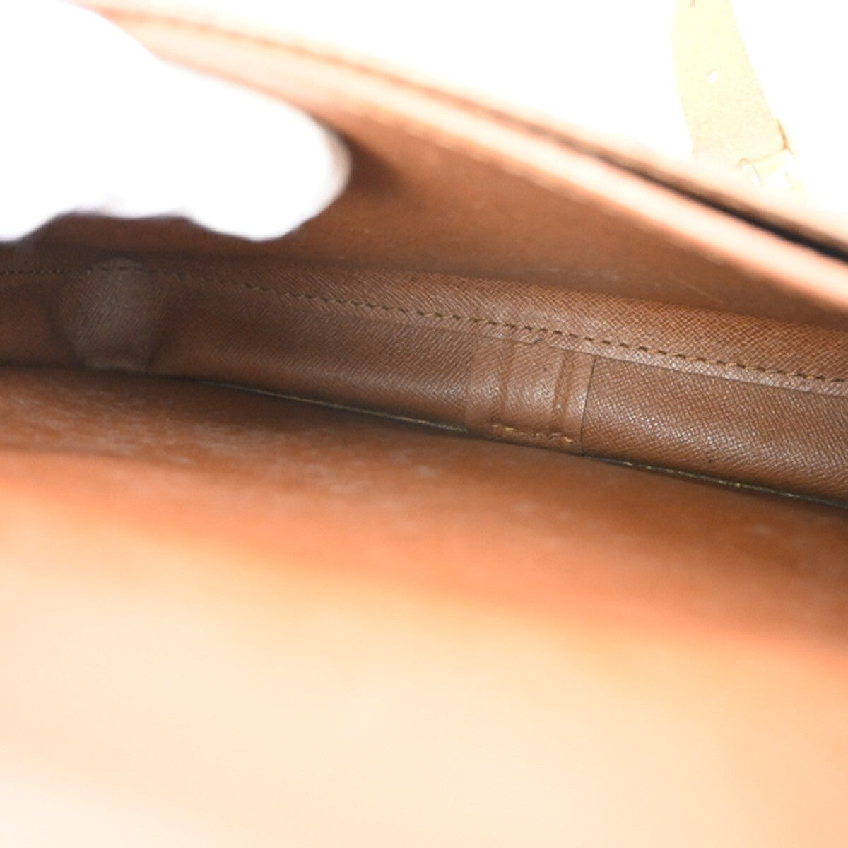 LOUIS VUITTON Cartouchiere GM Shoulder Bag Monogram Leather Brown M51252 34EE251