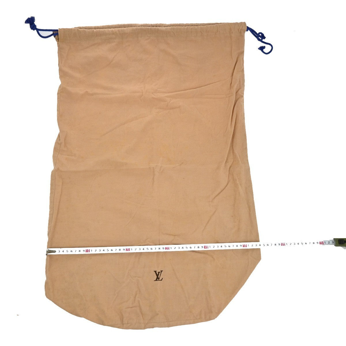 LOUIS VUITTON Logo 10 Set Dust Bag Drawstring Canvas Cotton Beige Brown 09KP231