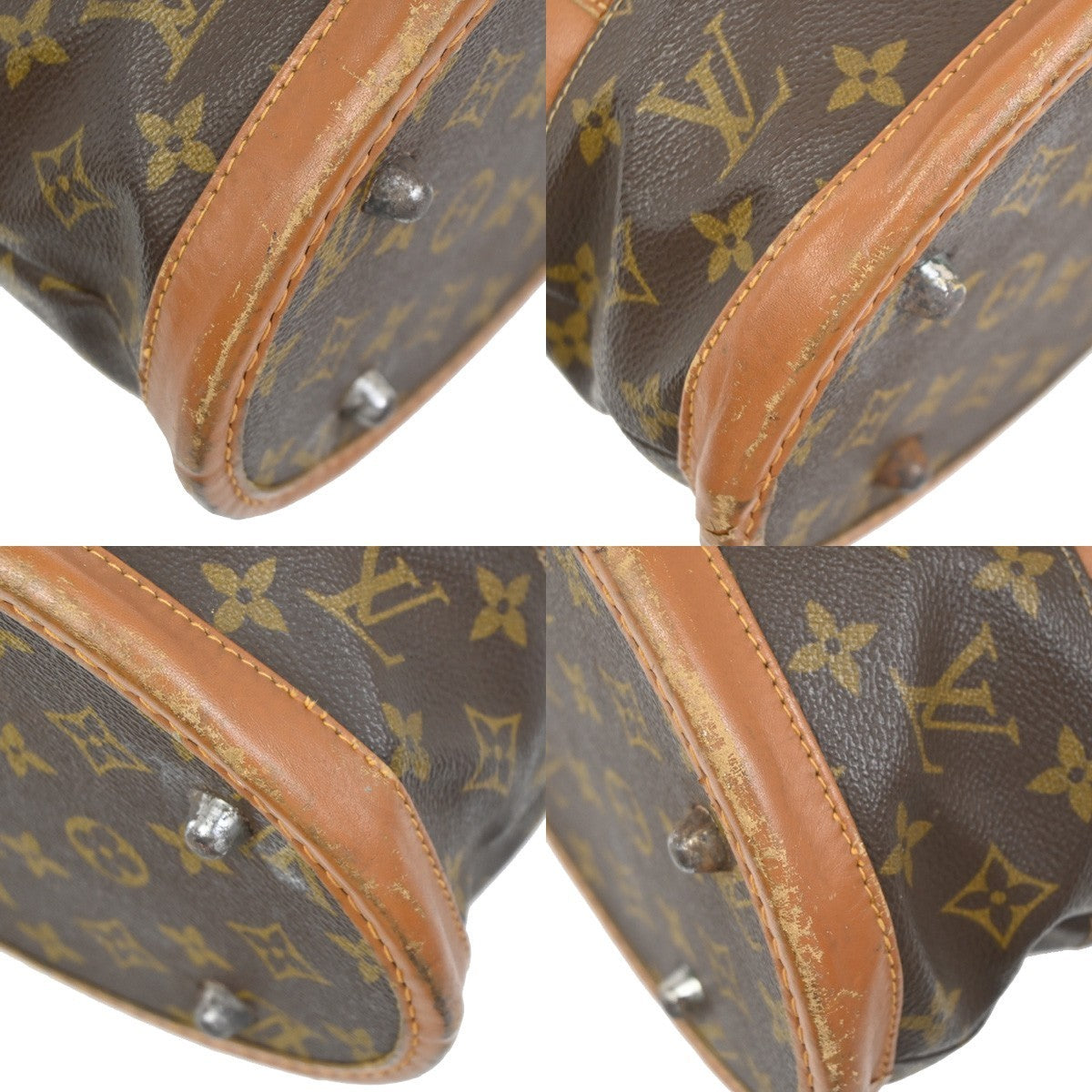 LOUIS VUITTON Bucket Marais Hand Bag Monogram Leather Brown U.S.A T42238 66PA146