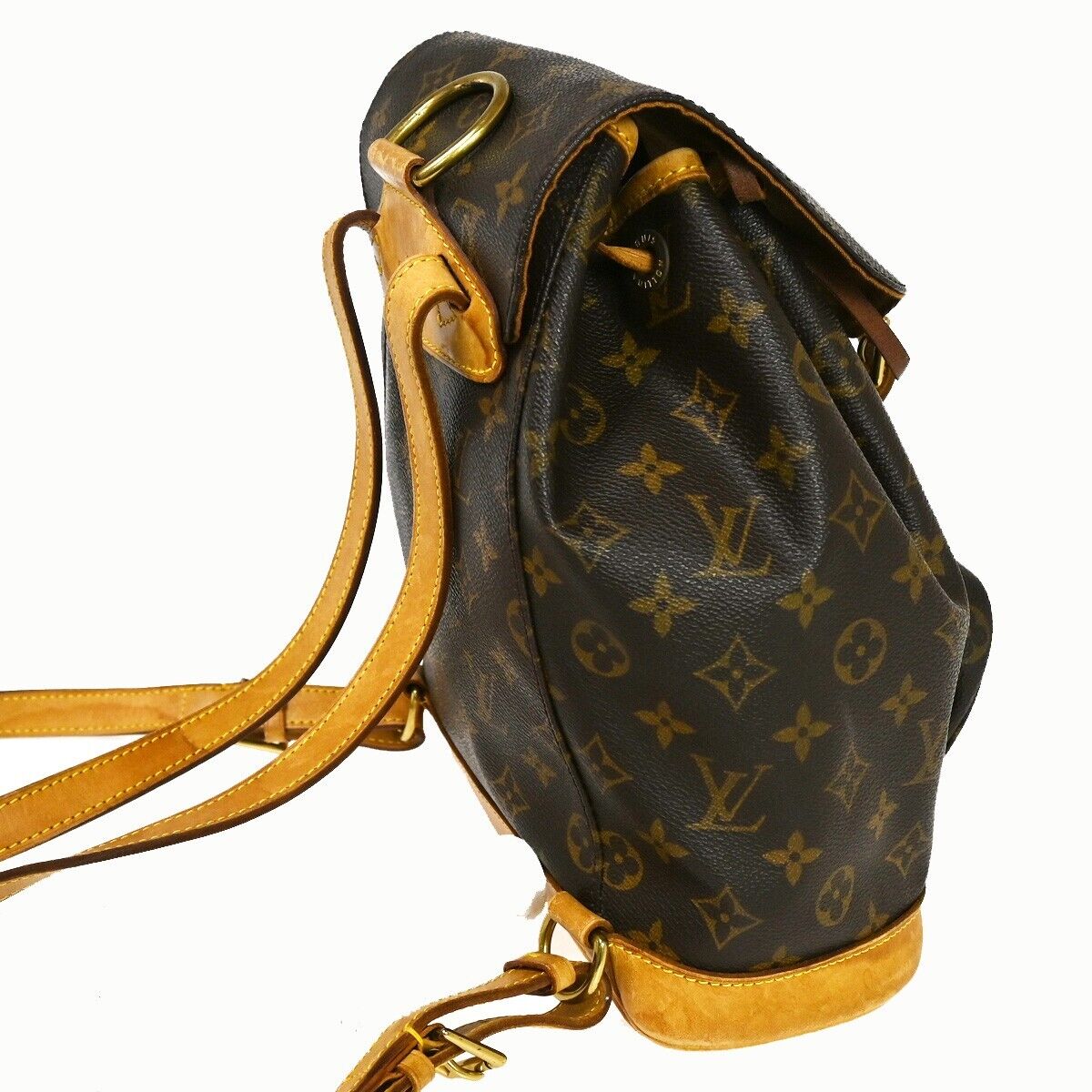 LOUIS VUITTON Montsouris MM Backpack Bag Monogram Leather Brown M51136 11HB861
