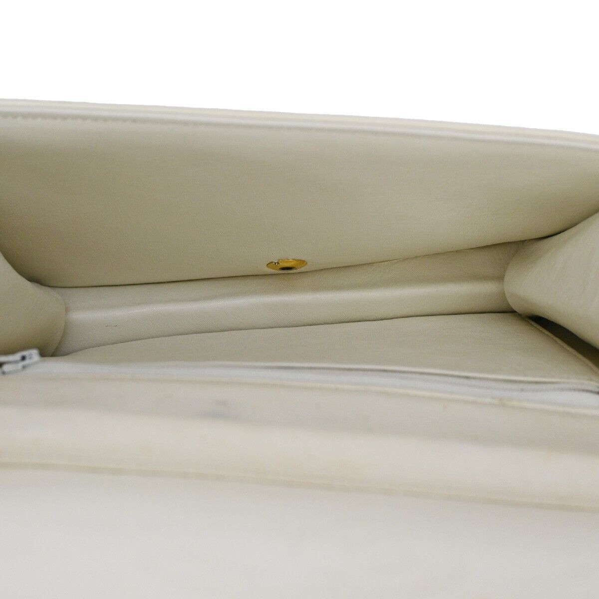 CHANEL CC Full Flap Matelasse 23 Chain Shoulder Bag Leather White GHW 25SH072