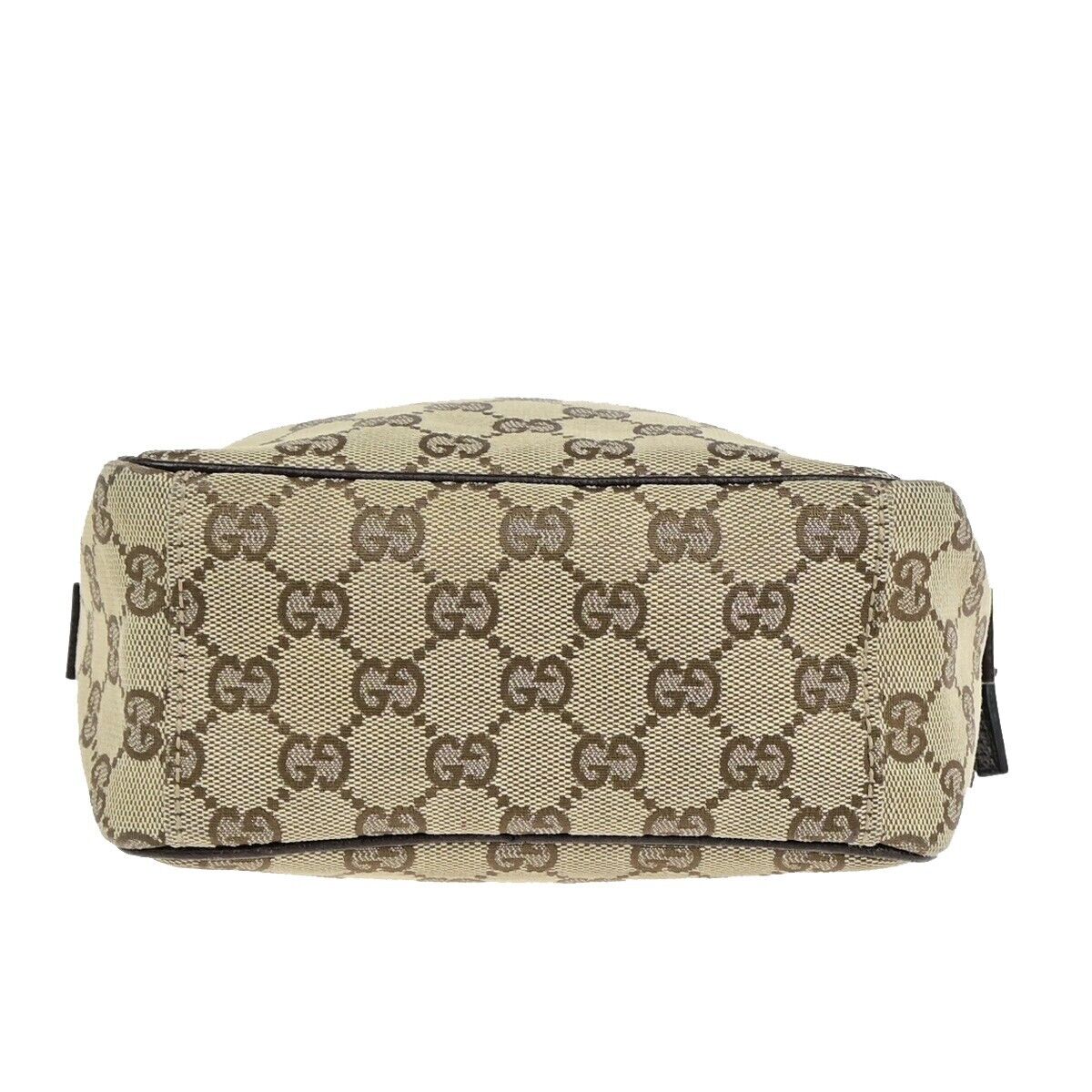 GUCCI Logo GG Pattern Crossbody Shoulder Bag Canvas Leather Brown SHW 69EC910