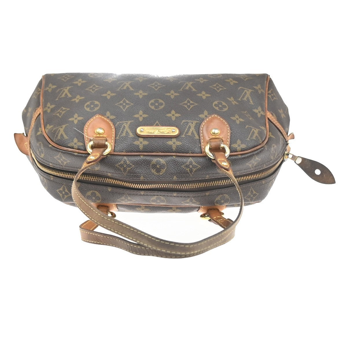 LOUIS VUITTON Montorgueil PM Shoulder Bag Monogram Leather Brown M95565 31MA449