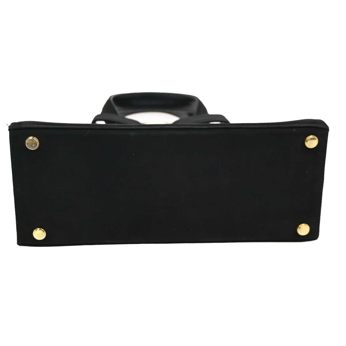 SALVATORE FERRAGAMO 2way Vara Hand Bag Canvas Suede Leather Black GHW 80ZA208