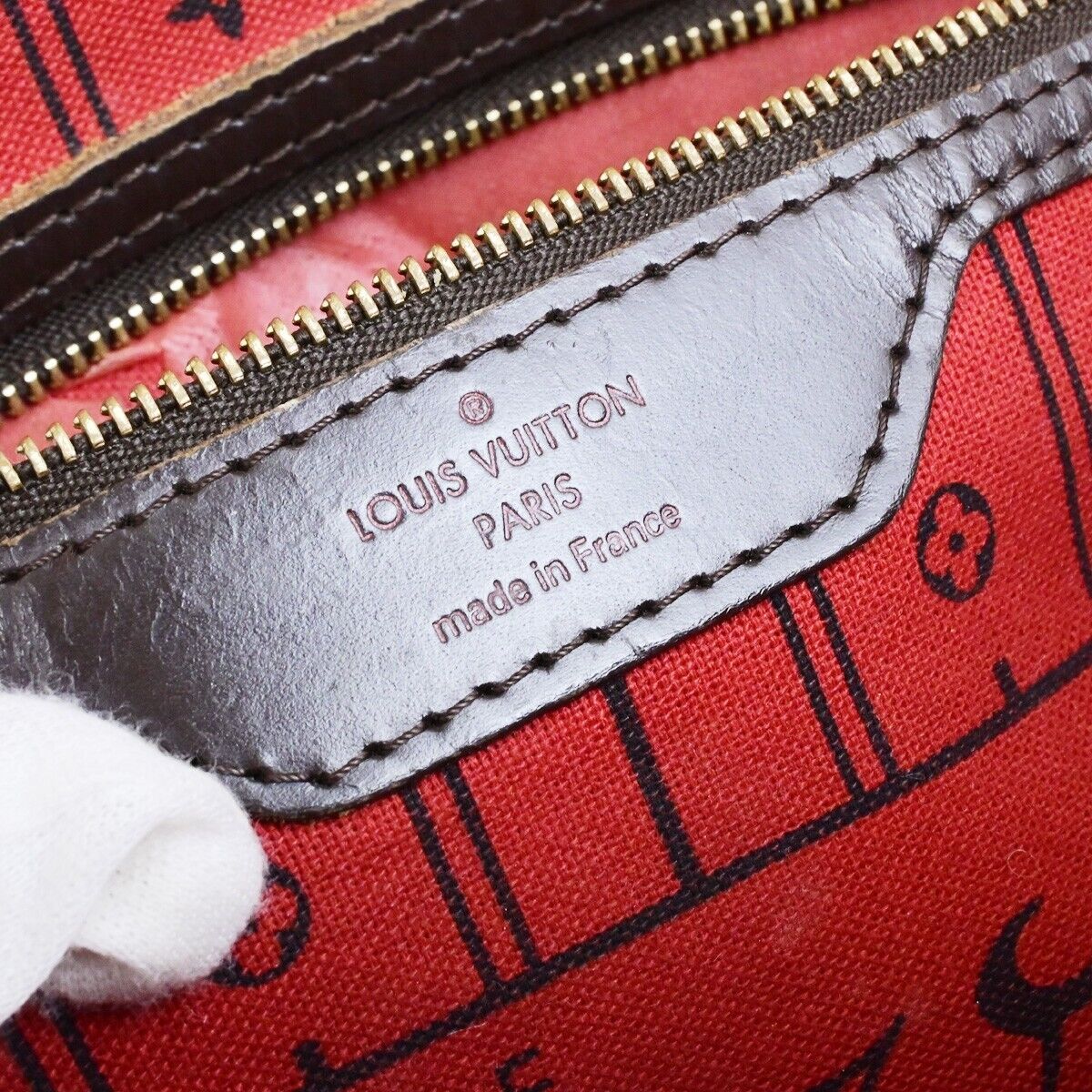 LOUIS VUITTON Neverfull MM Shoulder Bag Damier Ebene Leather BN N41358 18FB331