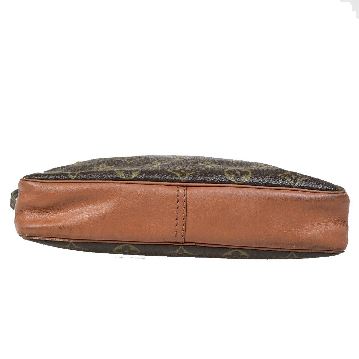 LOUIS VUITTON Pochette Sport Clutch Shoulder Bag Monogram Leather Brown 61EB425