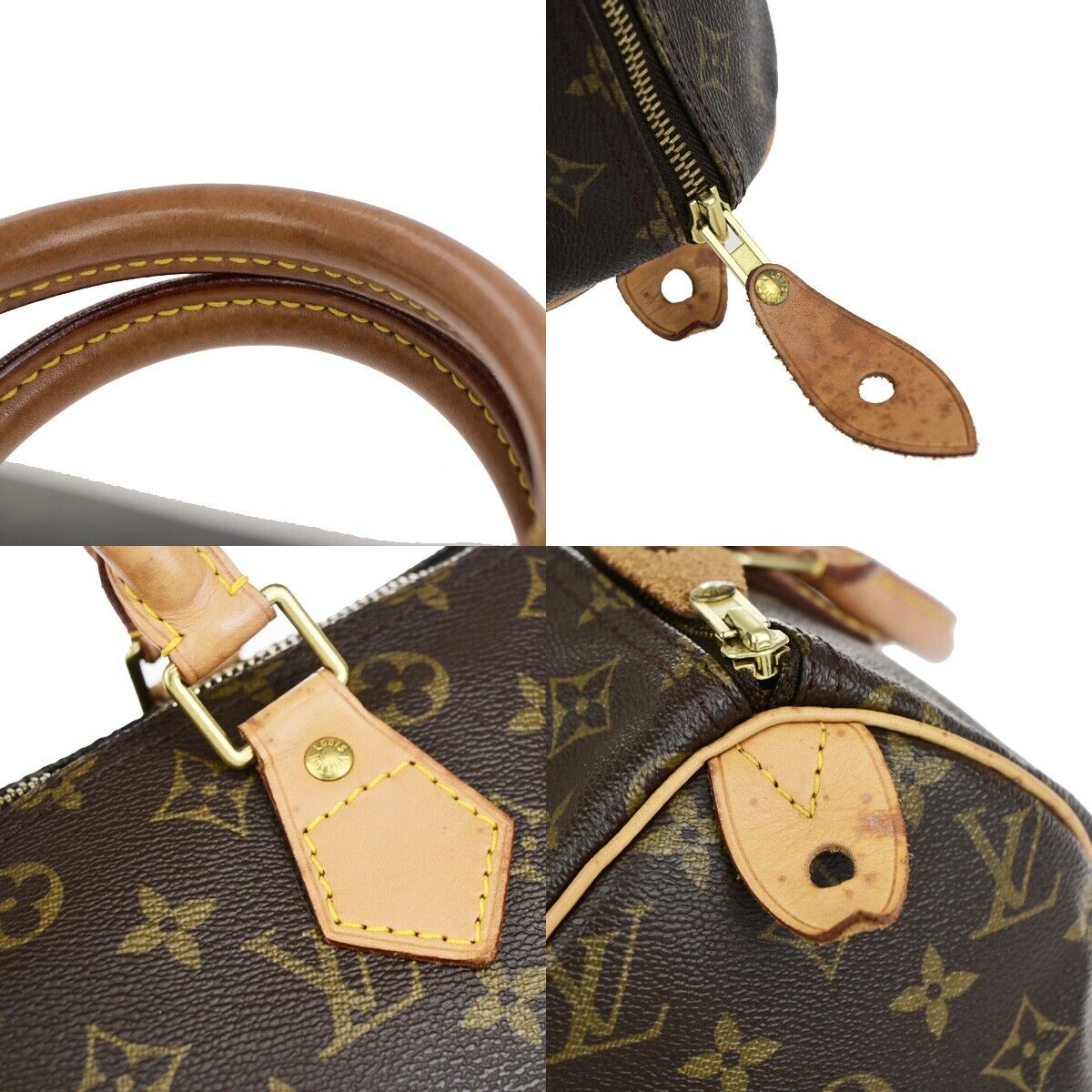 LOUIS VUITTON Speedy 30 Travel Hand Bag Monogram Leather Brown M41526 70EC937