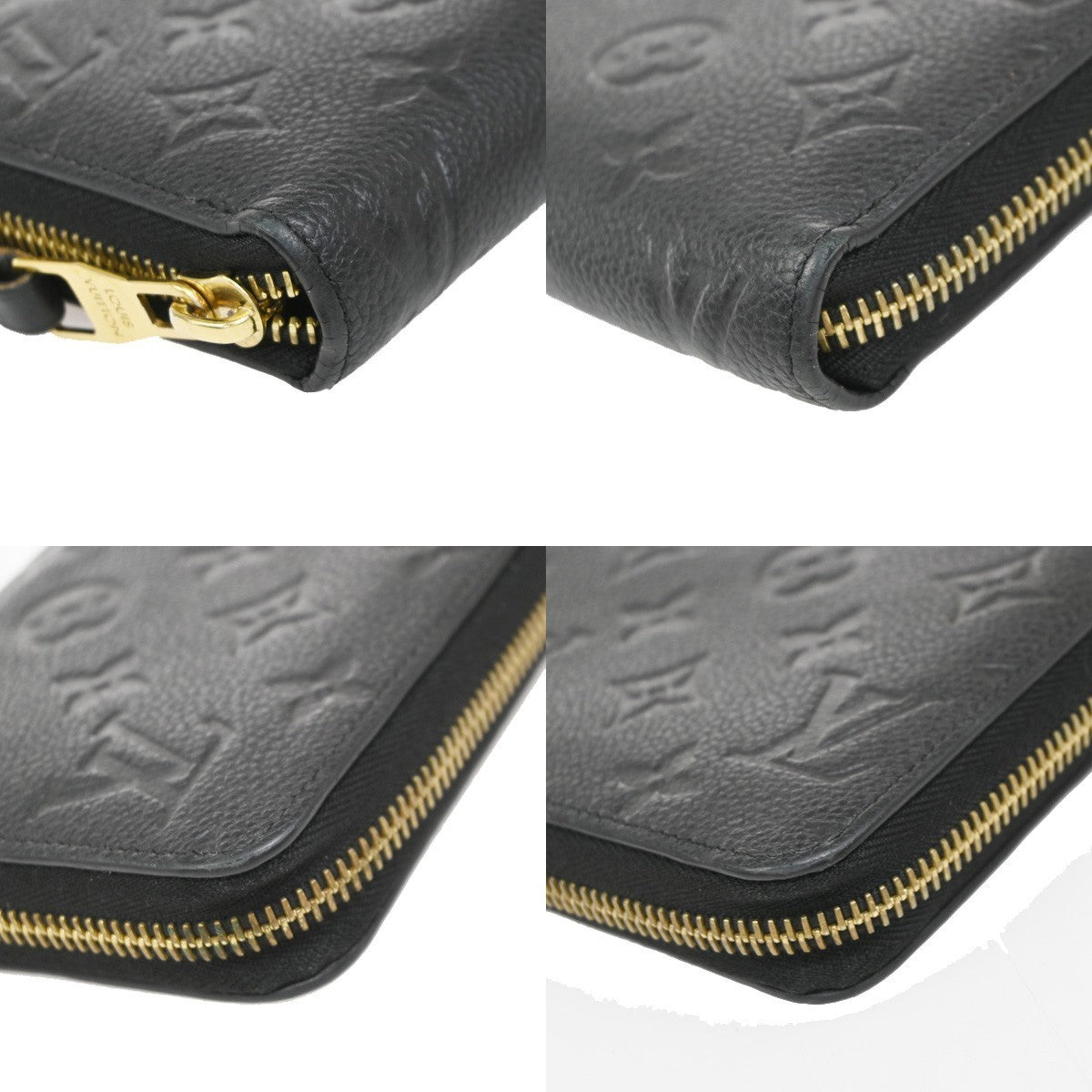 LOUIS VUITTON Zippy Wallet Long Wallet Monogram Empreinte Black M60571 85EG379