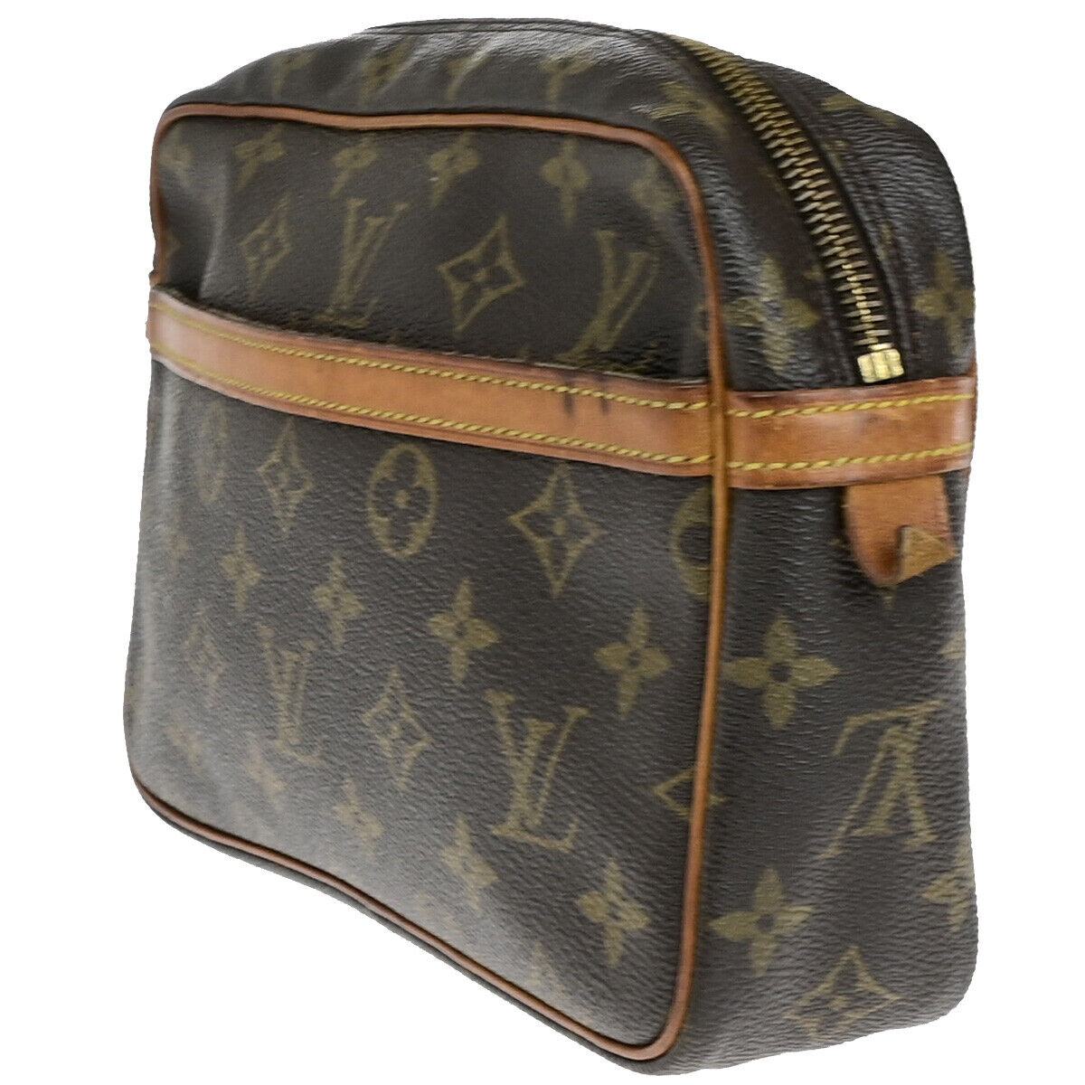 LOUIS VUITTON Compiegne 23 Clutch Hand Bag Monogram Leather Brown M51847 66YF186