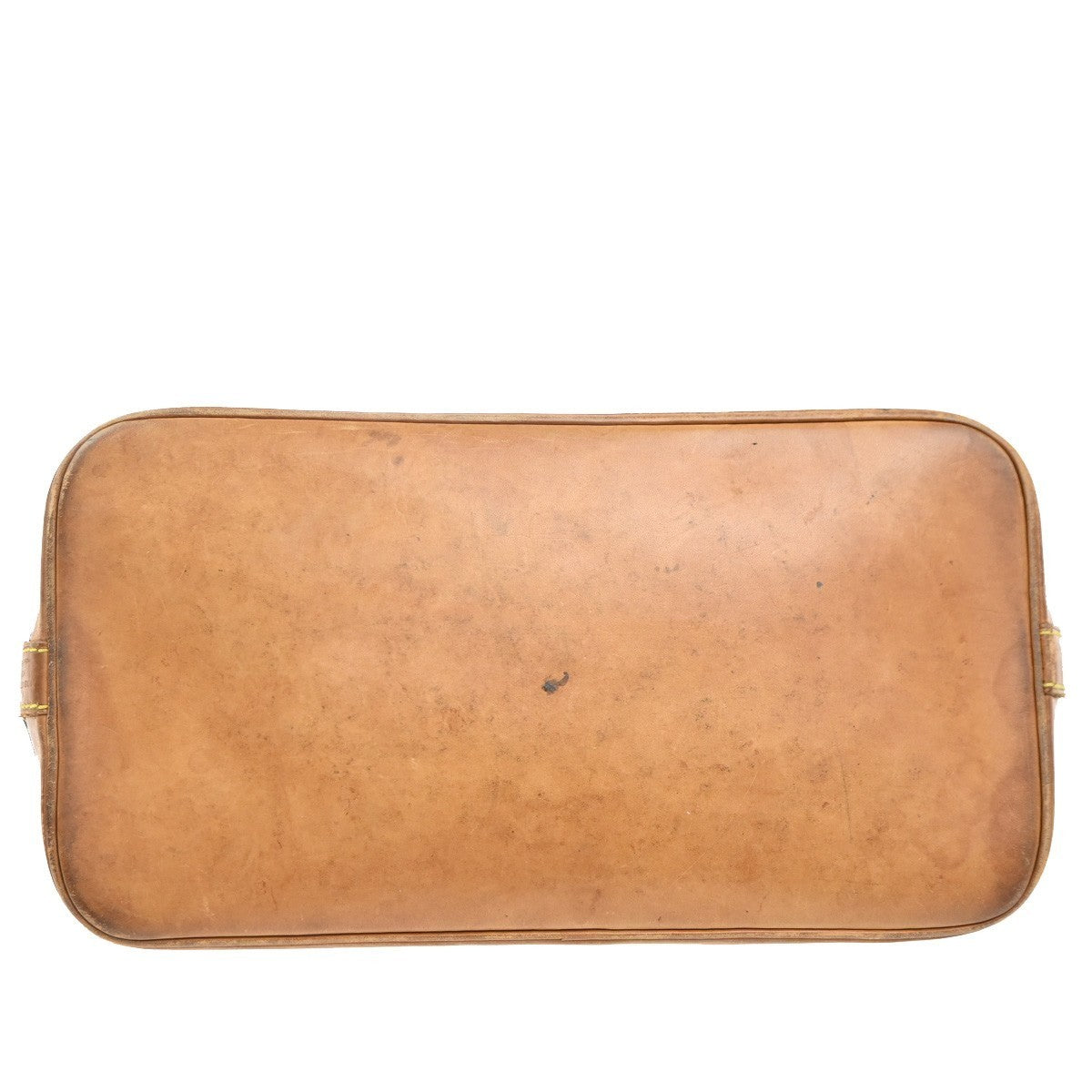 LOUIS VUITTON LV Logo Alma Hand Bag Monogram Leather Brown France M51130 35MA370