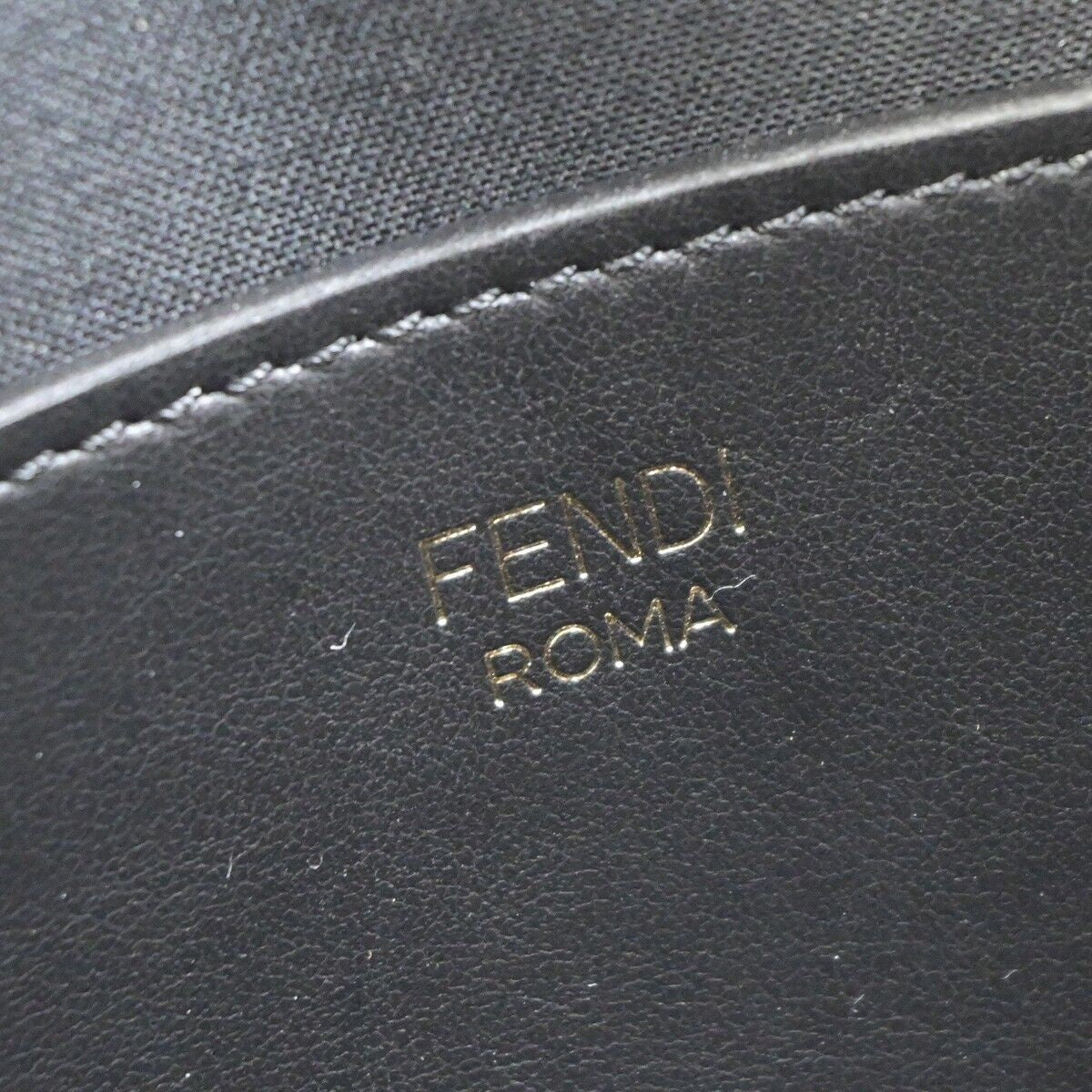 FENDI Zucca Pattern Camera Case Mini Shoulder Bag Embossing Leather BK 635RJ856