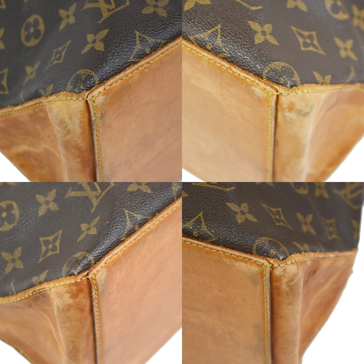 LOUIS VUITTON Cabas Mezzo Shoulder Bag Monogram Leather Brown GHW M51151 77ZA363