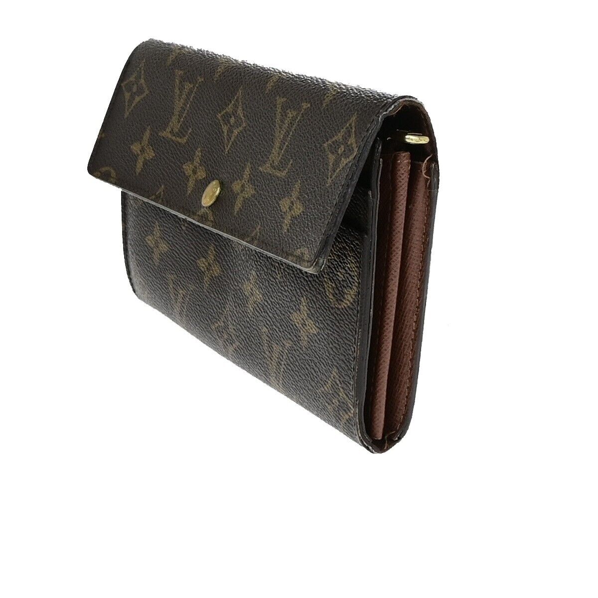 LOUIS VUITTON Logo Portefeuille Sarah Long Wallet Monogram Brown M61734 01EC142