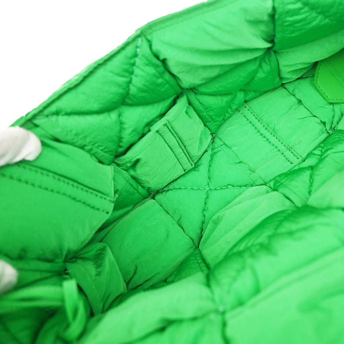 BOTTEGA VENETA Padded Tech Cassette Intrecciato Shoulder Bag Nylon Green 95RL282
