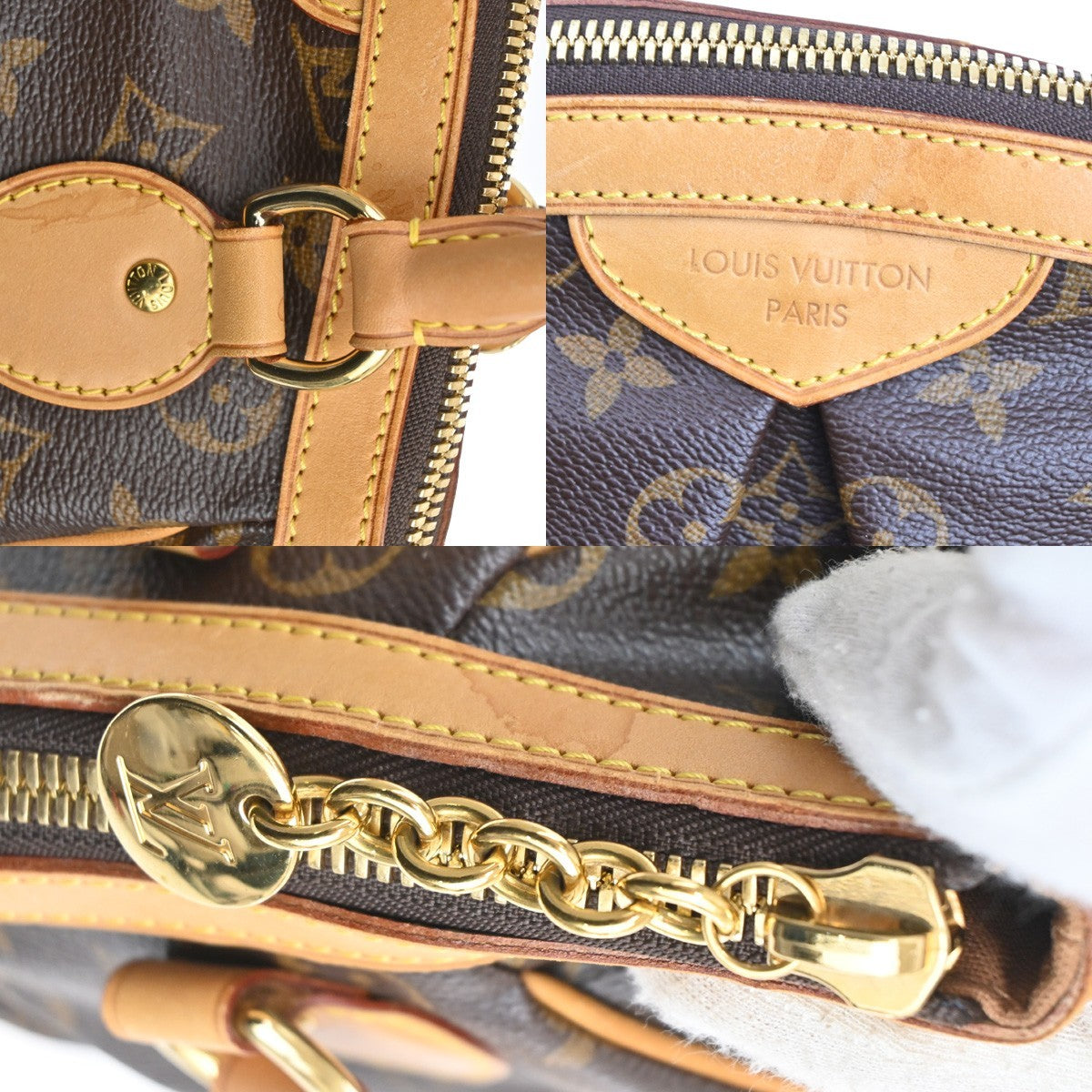 LOUIS VUITTON Tivoli PM Hand Bag Monogram Leather Brown France M40143 43RL574