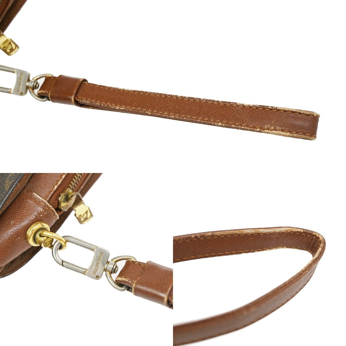 LOUIS VUITTON Orsay Clutch Hand Bag Monogram Leather Brown France M51790 05YJ179