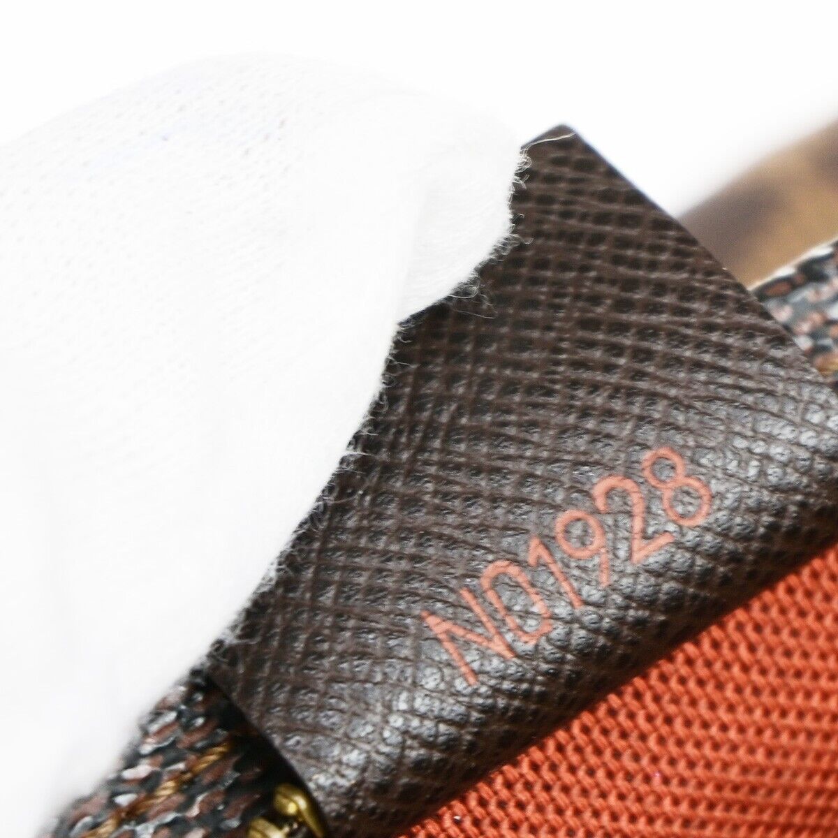 LOUIS VUITTON  Trousse Makeup Hand Bag Damier Ebene Leather Brown N51982 81EC862