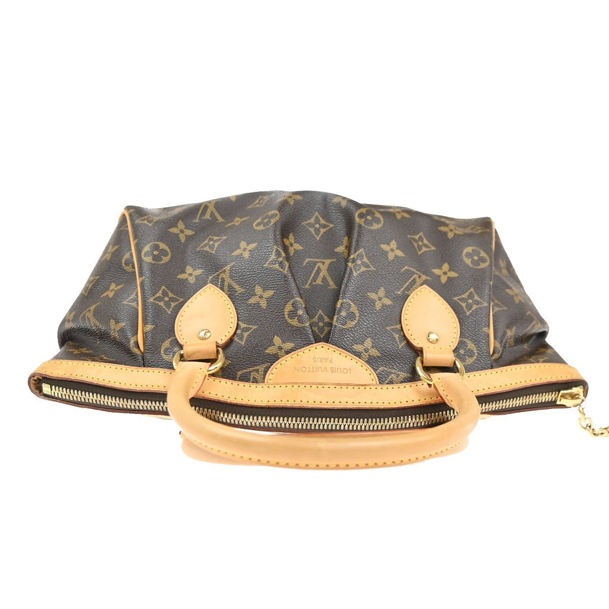 LOUIS VUITTON Tivoli PM Hand Bag Monogram Leather Brown France M40143 600RL749