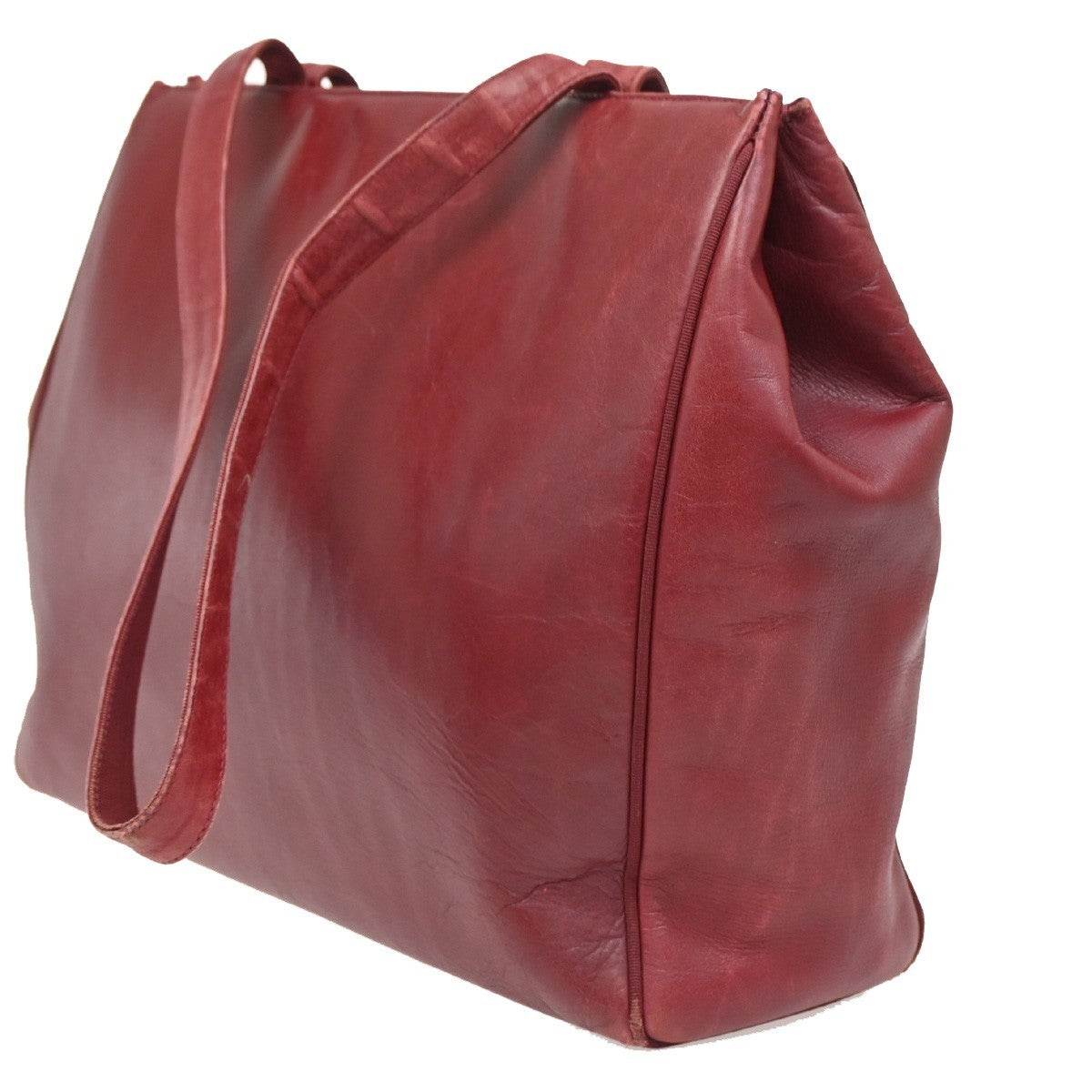 SALVATORE FERRAGAMO Vara Bow Shoulder Bag Leather Red GHW Italy 01DA229