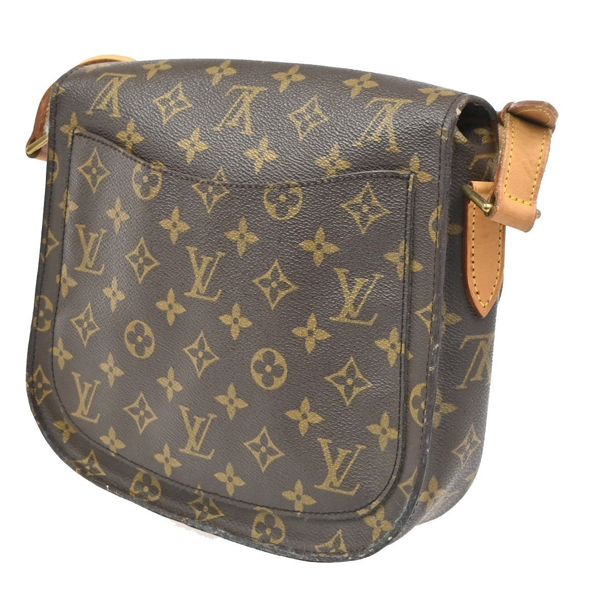 LOUIS VUITTON Saint Cloud GM Shoulder Bag Monogram Leather Brown M51242 86CB008