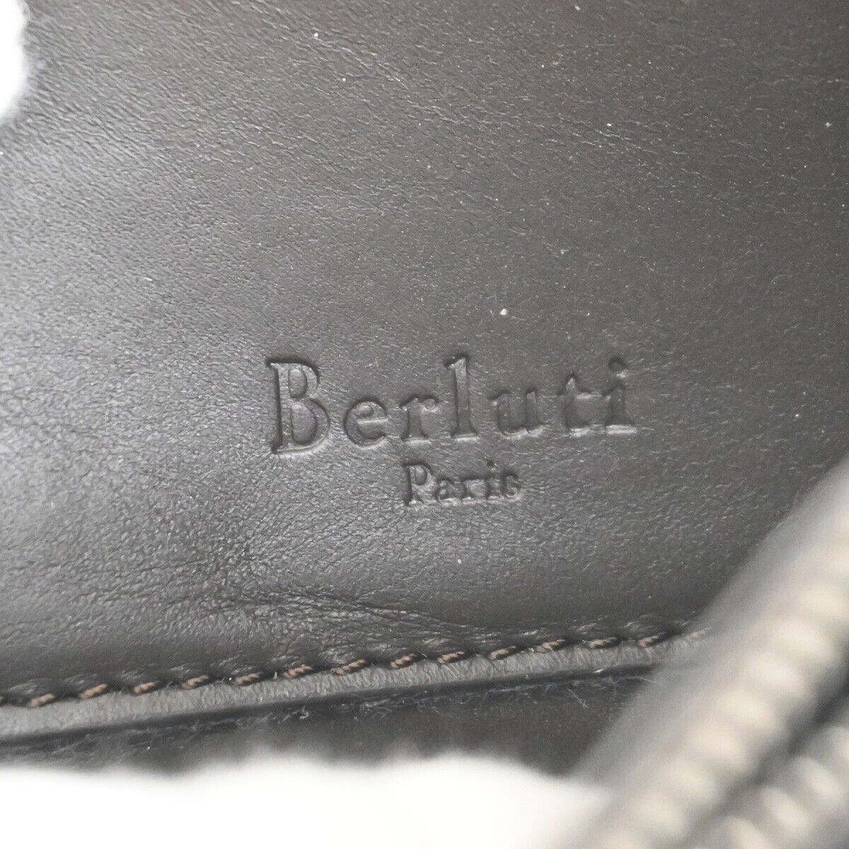 BERLUTI Logo Itauba Long Zip Around Wallet Scritto Leather Brown Italy 16RJ380