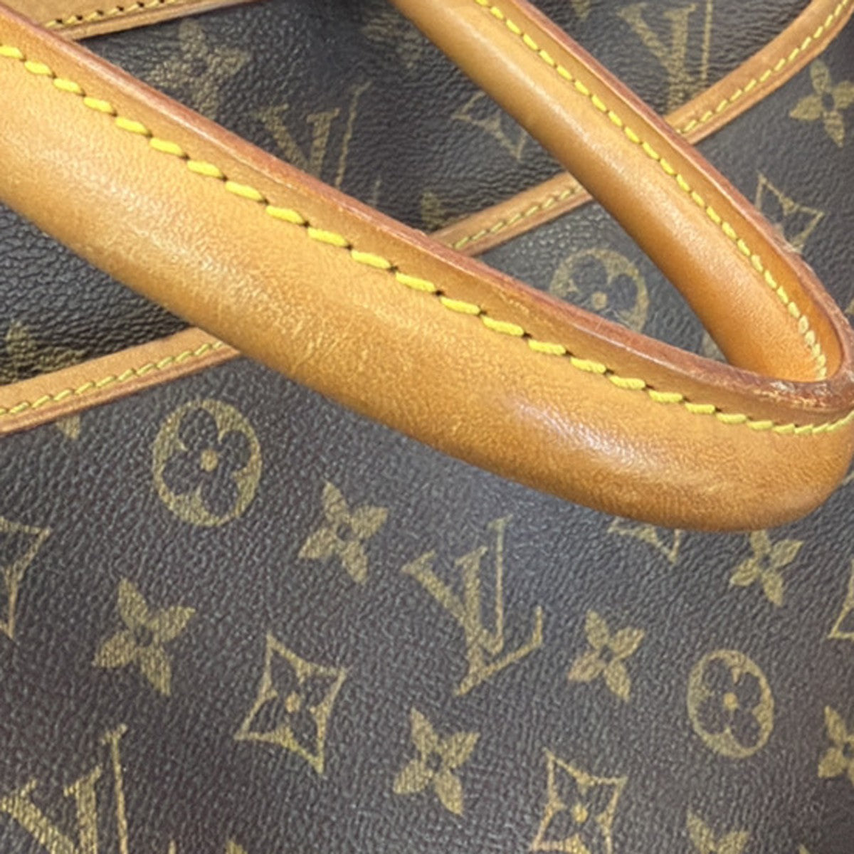 LOUIS VUITTON LV Logo Deauville Hand Bag Monogram Leather Brown M47270 12YH901