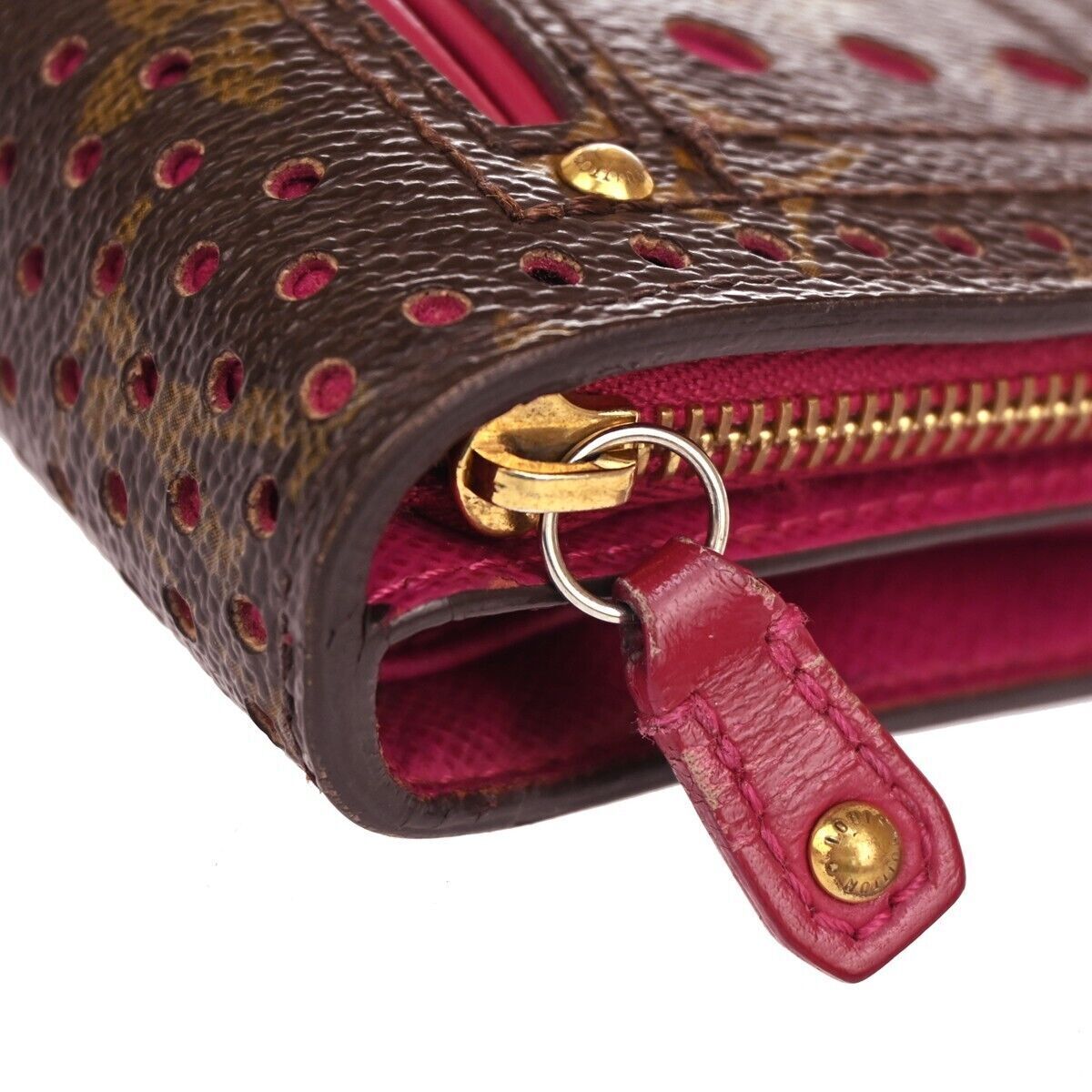 LOUIS VUITTON Compact Zip Bifold Wallet Monogram Perfo Leather BN M95188 38GA186