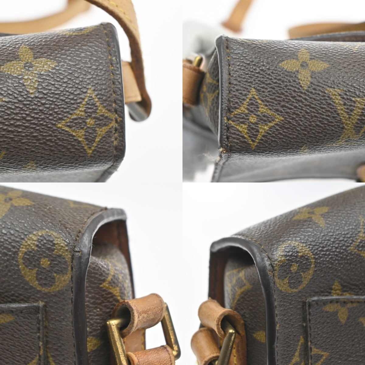 LOUIS VUITTON Saint Cloud MM Shoulder Bag Monogram Leather Brown M51243 39MA506