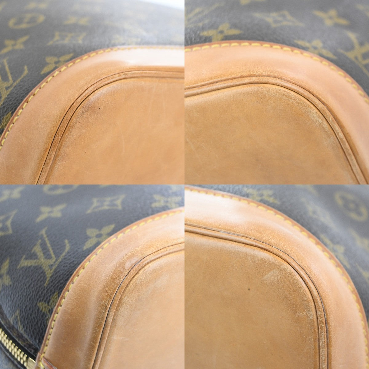 LOUIS VUITTON LV Logo Alma Hand Bag Monogram Leather Brown France M51130 70MA331