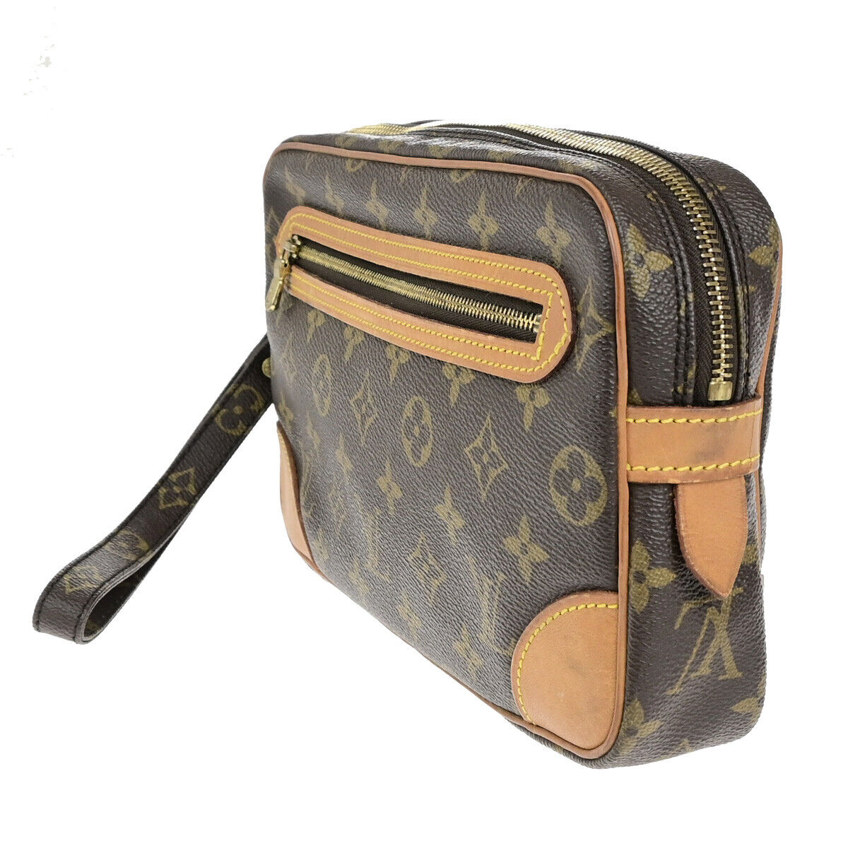 LOUIS VUITTON Marly Dragonne GM Clutch Hand Bag Monogram Brown M51825 36SJ489