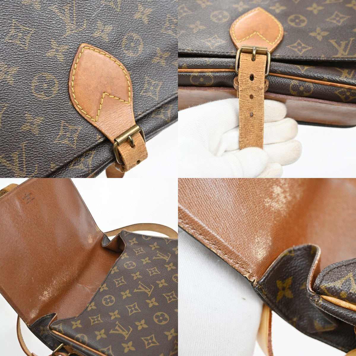 LOUIS VUITTON Cartouchiere GM Shoulder Bag Monogram Leather Brown M51252 65SA086