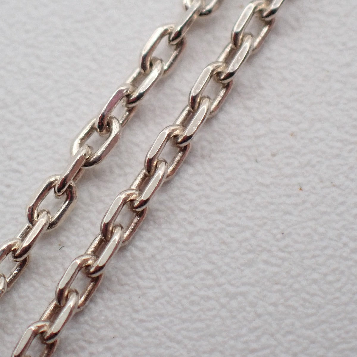 GUCCI Logo Square Plate Chain Bracelet Silver Ag 925 Made In Italy 09KP562