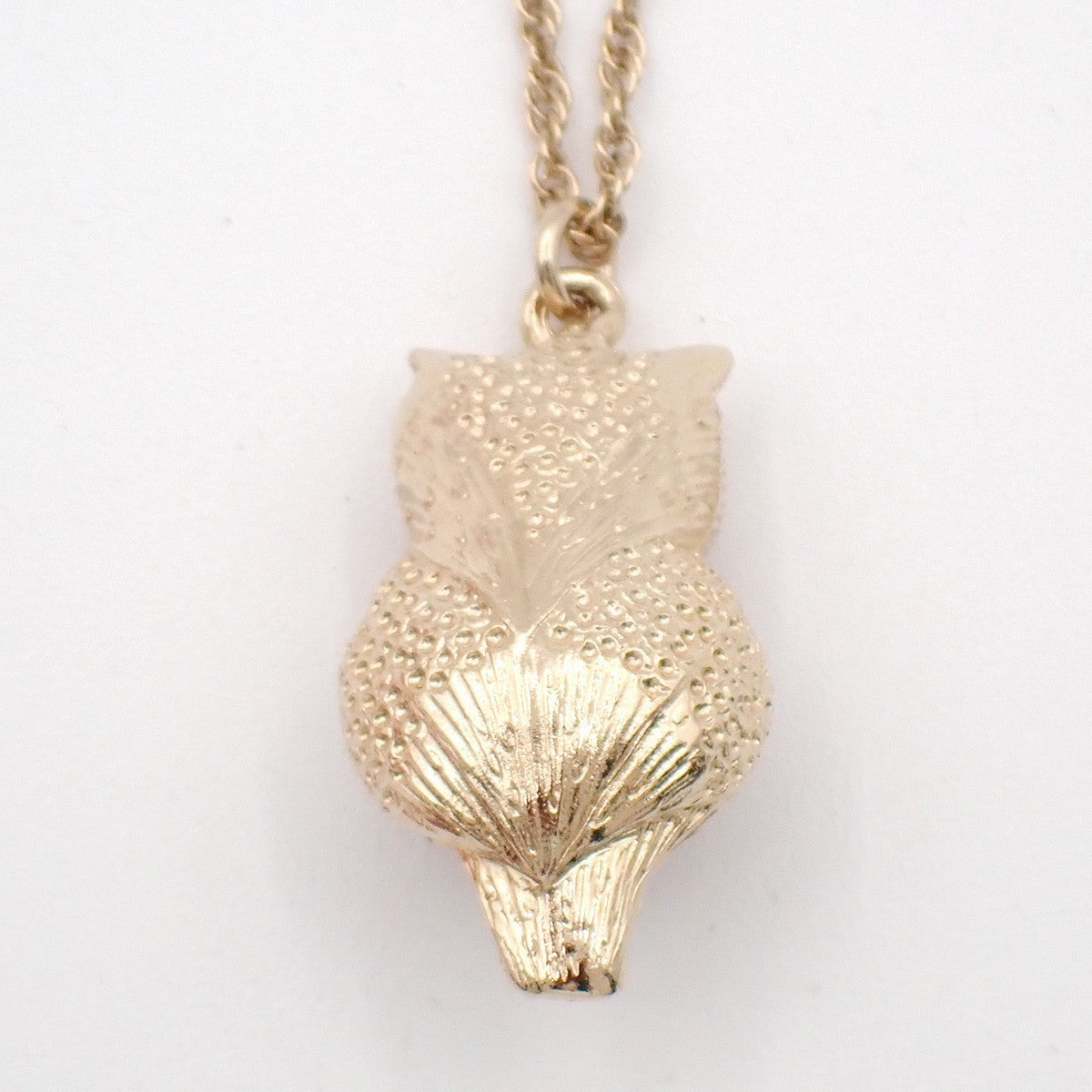 CHANEL CC Owl Motif Imitation Pearl Pendant Necklace A18C Gold-Plated 89KC977