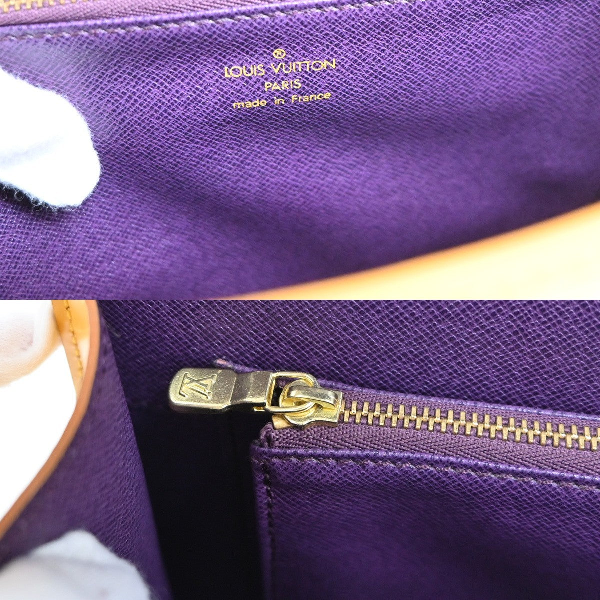 LOUIS VUITTON LV Logo Malesherbes Hand Bag Epi Leather Yellow M52379 82YJ072