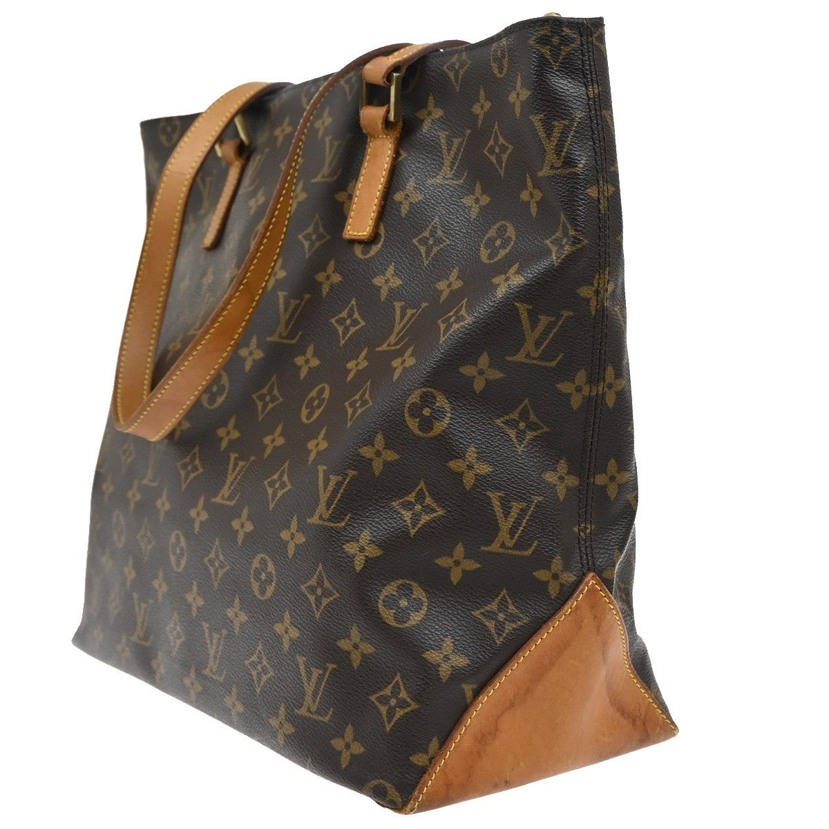 LOUIS VUITTON Cabas Mezzo Shoulder Bag Monogram Leather Brown M51151 83CA098