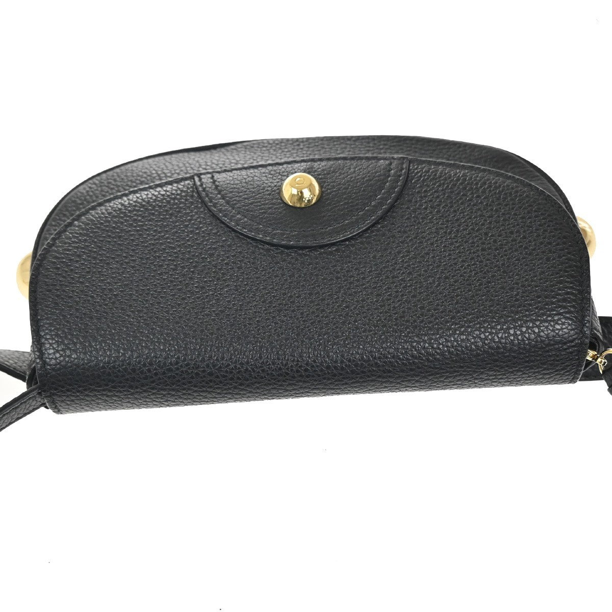 SALVATORE FERRAGAMO Glam Gancini 2Way Shoulder Bum Bag Leather Black 87KB981