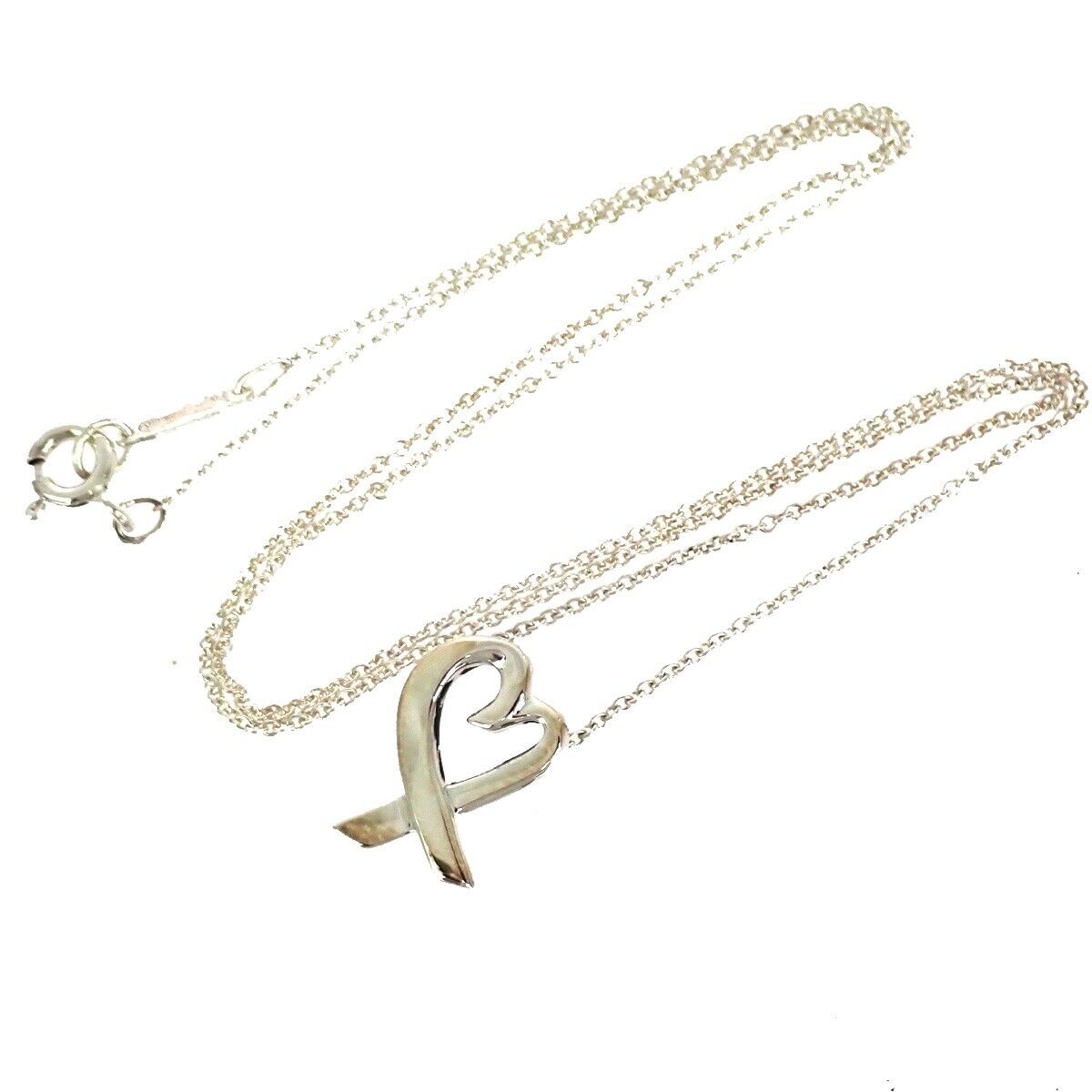 TIFFANY & CO. Loving Heart Paloma Picass Chain Necklace Silver 925 01YA027