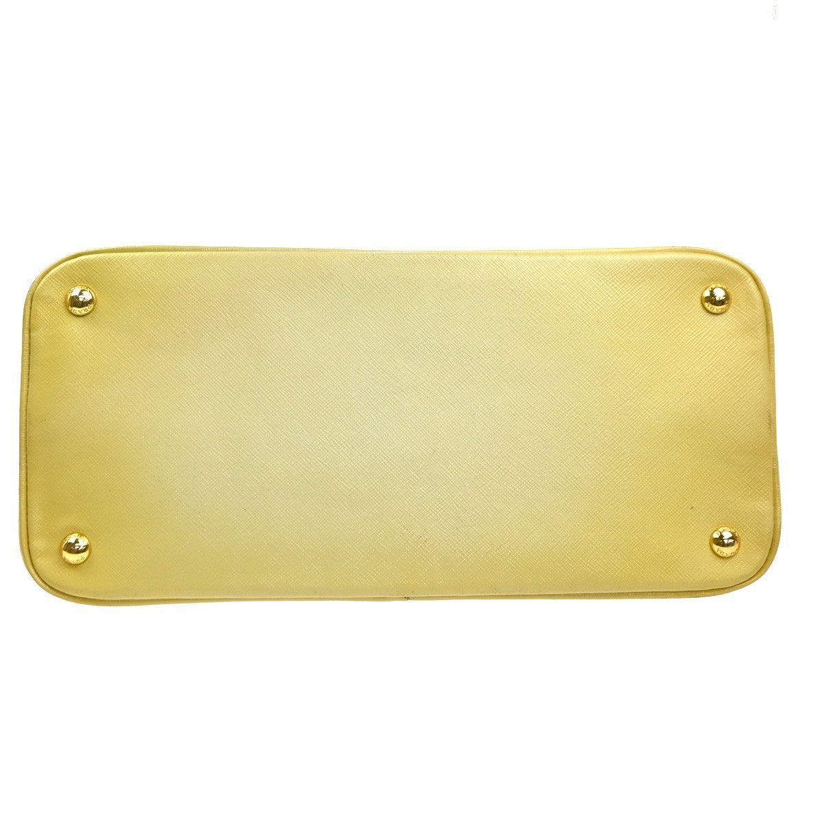 PRADA MILANO 2Way Shoulder Hand Bag Promenade Saffiano Leather Yellow 76EG323