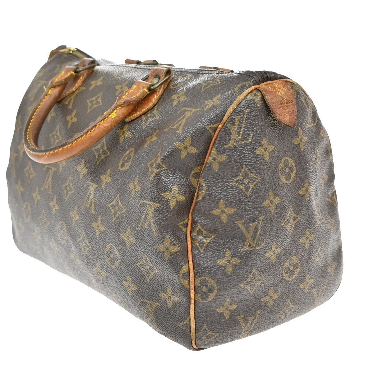 LOUIS VUITTON Speedy 30 Travel Hand Bag Monogram Leather Brown M41526 35EF904