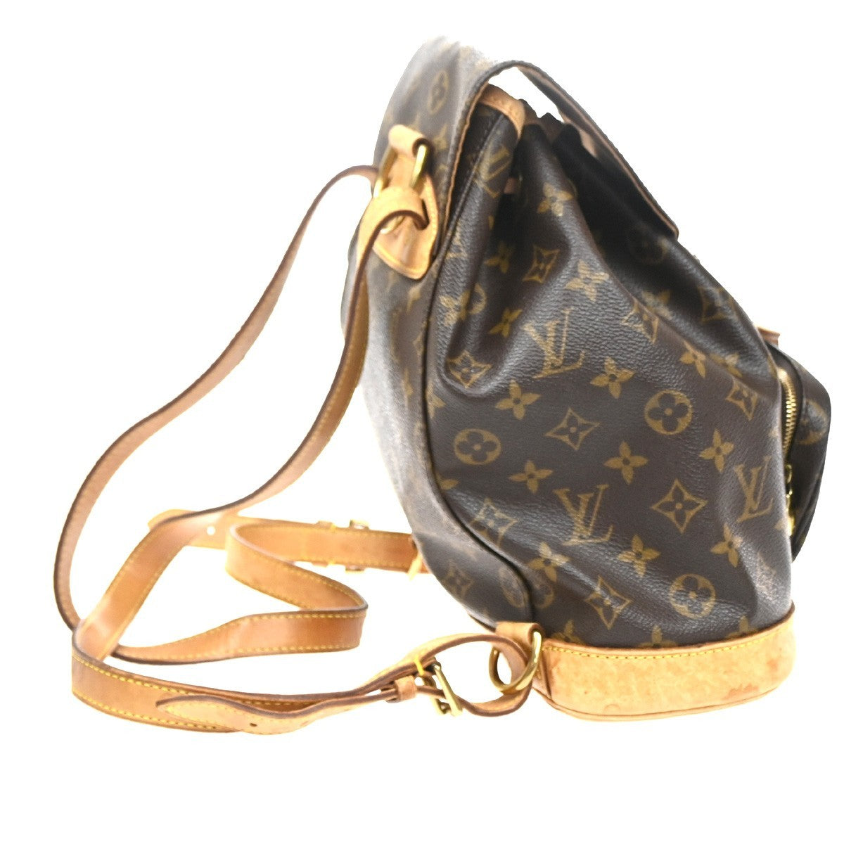 LOUIS VUITTON Montsouris MM Backpack Bag Monogram Leather Brown M51136 11SA090