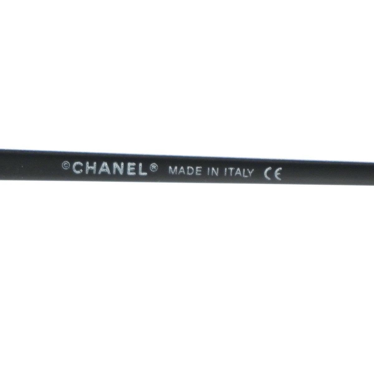CHANEL CC Logo Rhine Stone Sunglasses Eye Were 4017-D Plastic Metal BK 67RL857