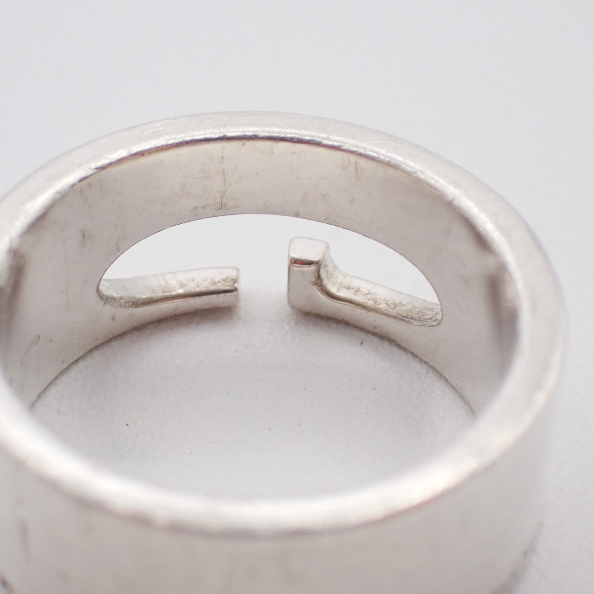 GUCCI G Logo Ring Silver 925 Size 21 Italy Accessory 07EG248