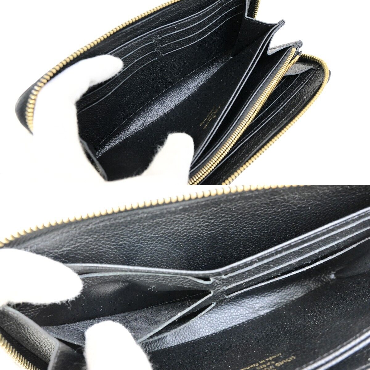 LOUIS VUITTON LV Zippy Long Wallet Monogram Empreinte Balck M93435 79FB264