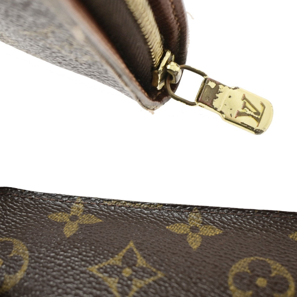 LOUIS VUITTON Porte Monnaie Zip Ling Wallet Monogram Leather BN M61727 62KD120