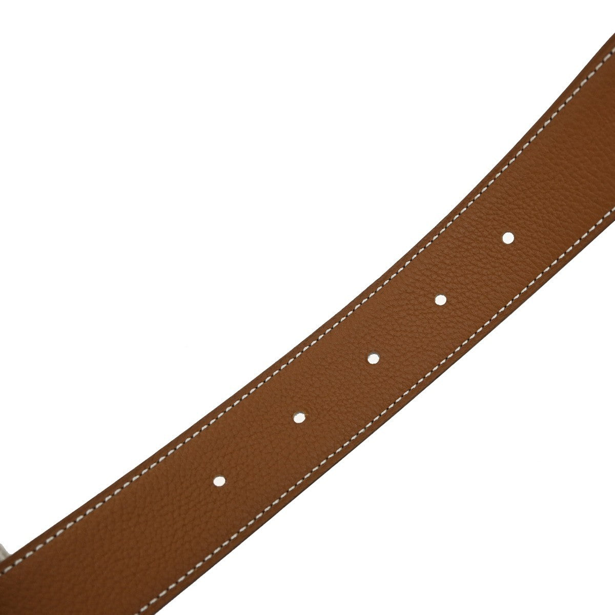HERMES H Logo Constance Reversible Buckle Belt 80# Leather Black Brown 78RL421