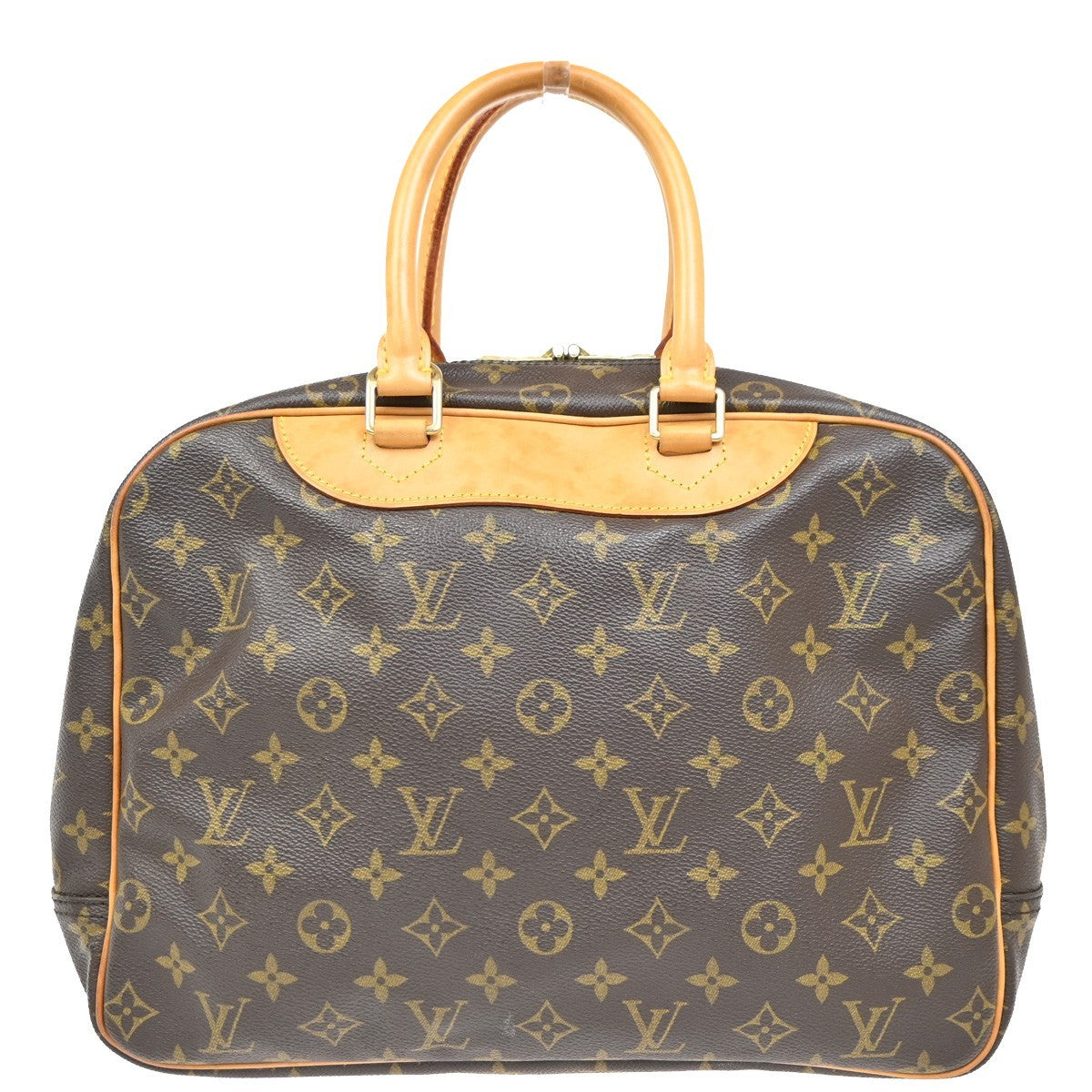 LOUIS VUITTON LV Logo Deauville Hand Bag Monogram Leather Brown M47270 76KC315